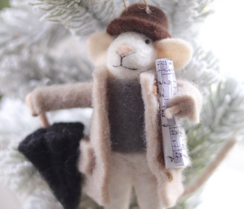 Rainy Day Ralph Mouse Holiday Ornament