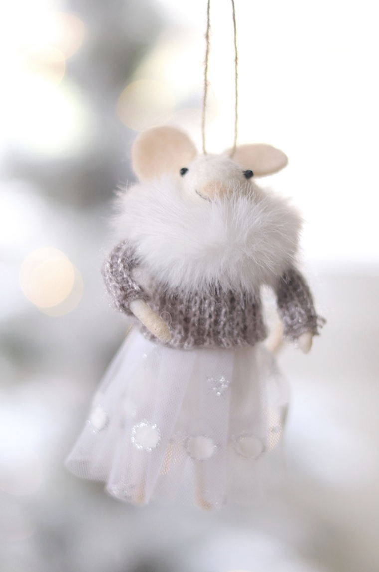 Indaba Trading Co. Party Dress Penelope Mouse Holiday Ornament