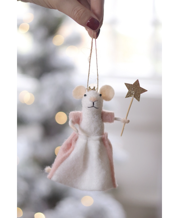 Indaba Trading Co. Glinda the Good Mouse Holiday Ornament