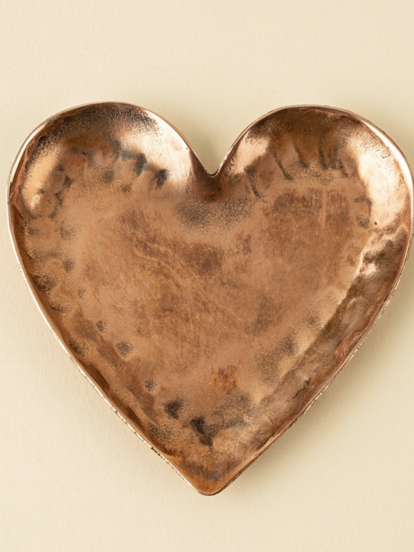 Indaba Trading Co. Copper Heart Catchall Dish