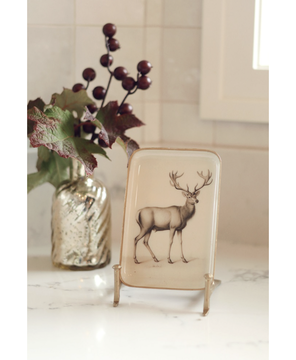 Indaba Trading Co. Woodland Stag Tray