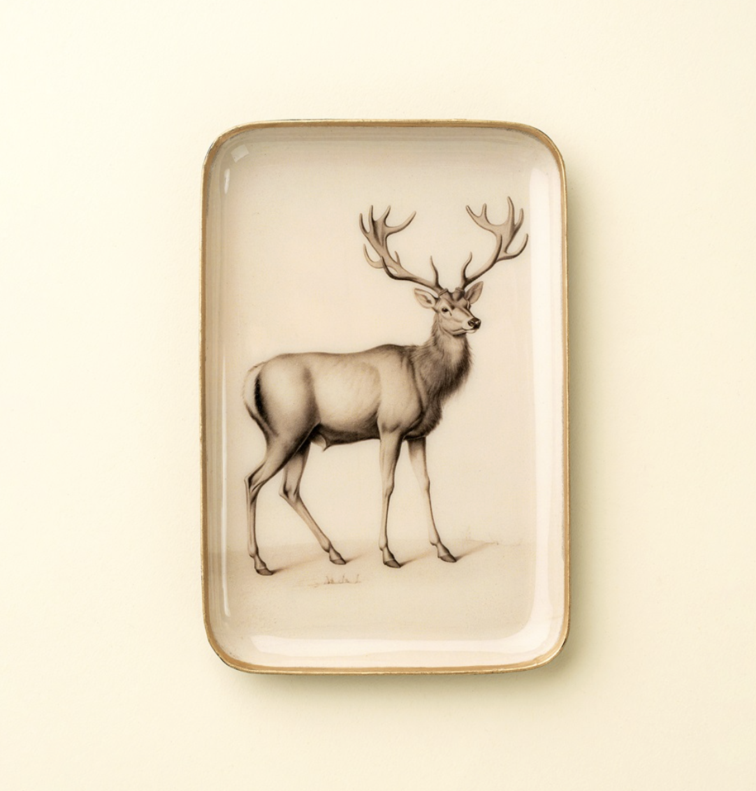 Indaba Trading Co. Woodland Stag Tray