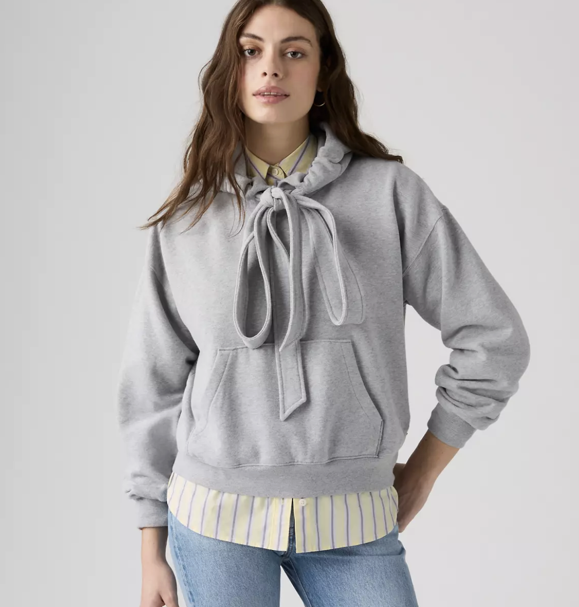 Levi Strauss & Co. Vintage Tied Up Hoodie, Silver Heather