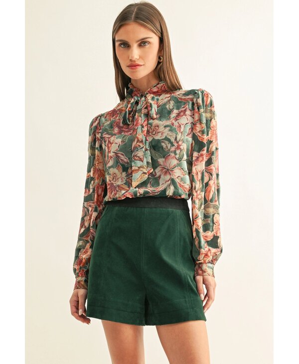 adelyn rae Scarlette Velvet Blouse