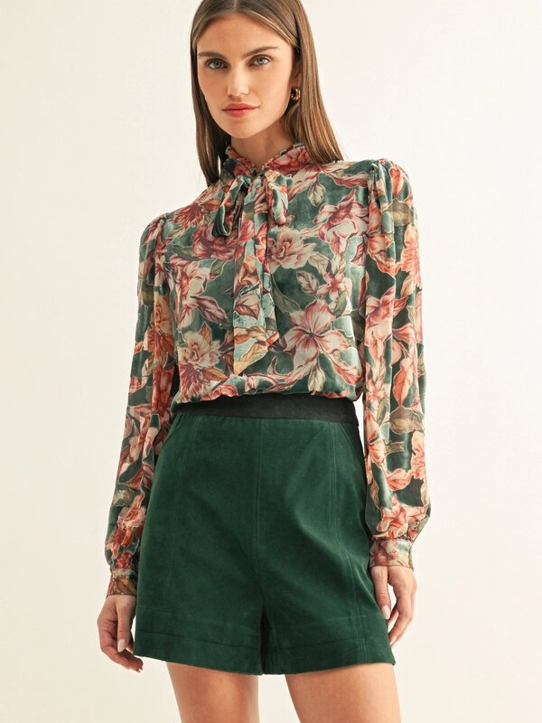 adelyn rae Scarlette Velvet Blouse
