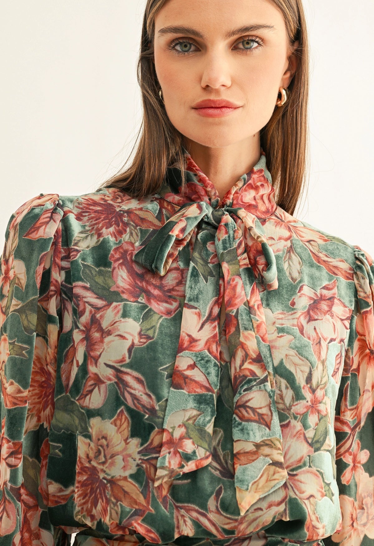 adelyn rae Scarlette Velvet Blouse