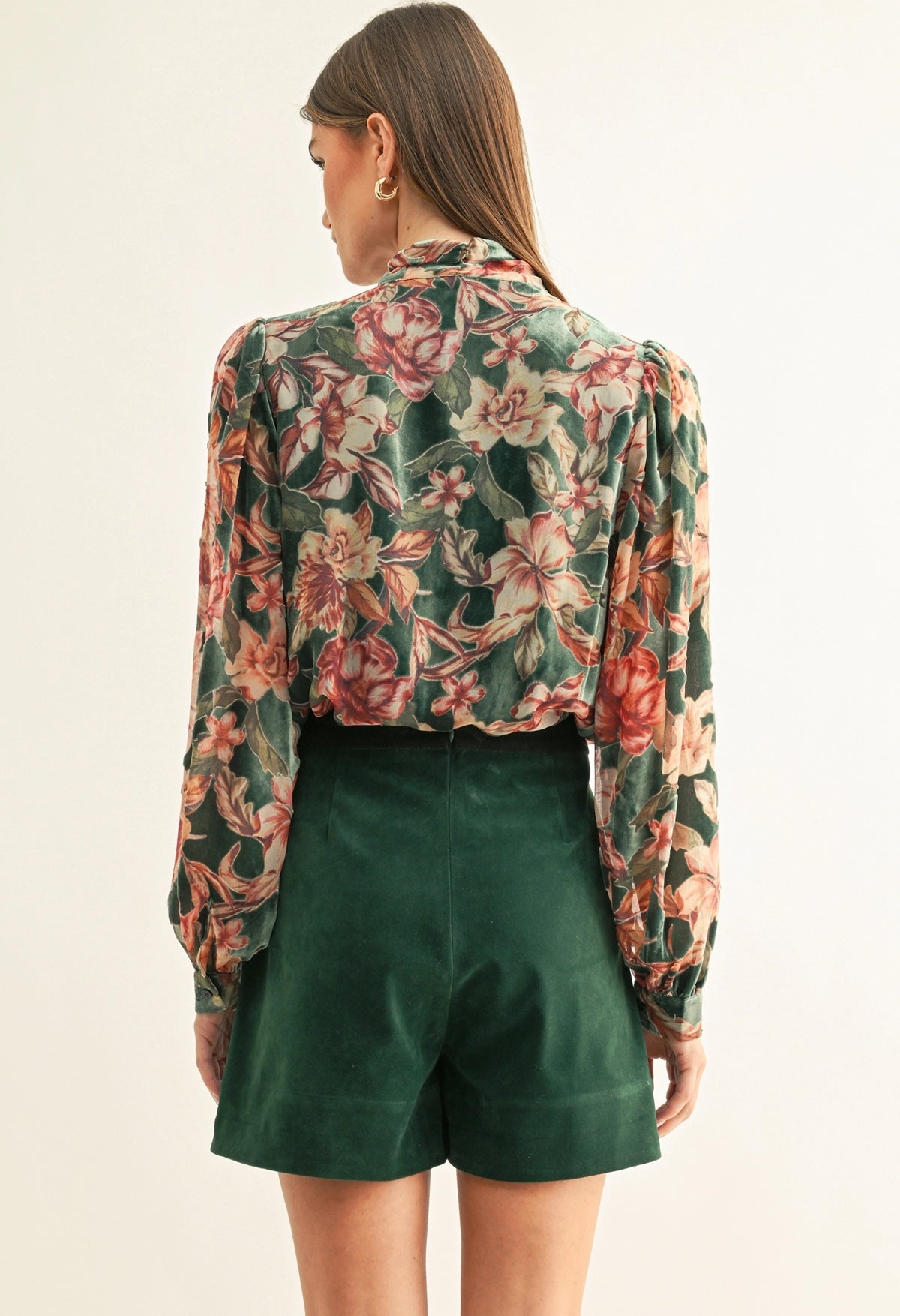 adelyn rae Scarlette Velvet Blouse