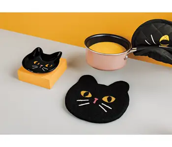 Black Cat Spoon Rest