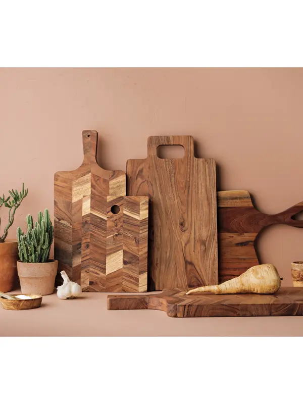 Danica Acacia Chevron Serving Board 15.5 inch