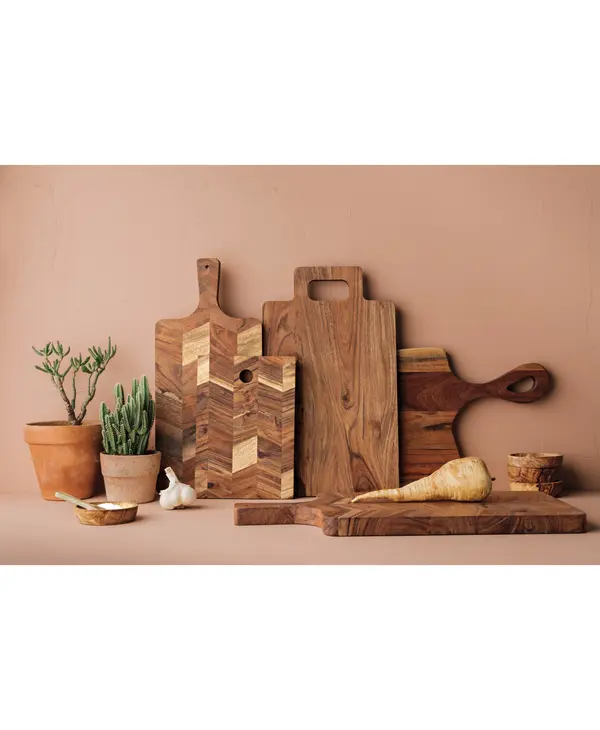 Danica Acacia Chevron Serving Board 10 inch