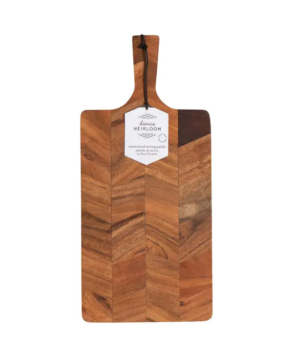 Danica Acacia Chevron Serving Board 17 inch