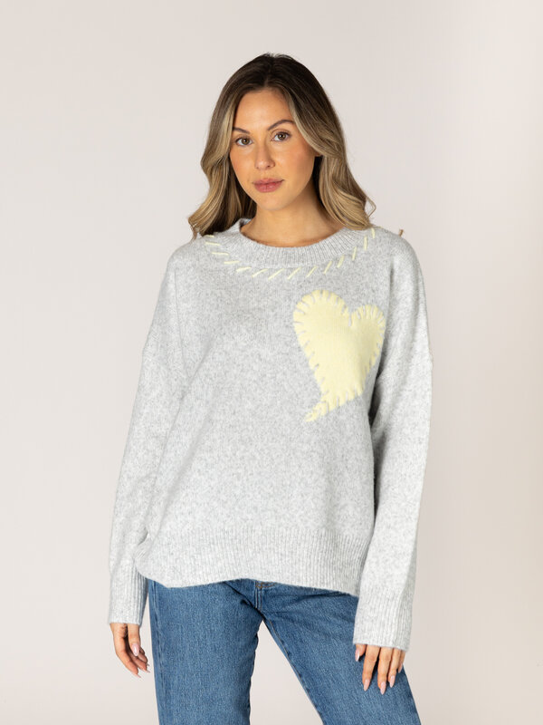 Lyla & Luxe Heart Crew Sweater