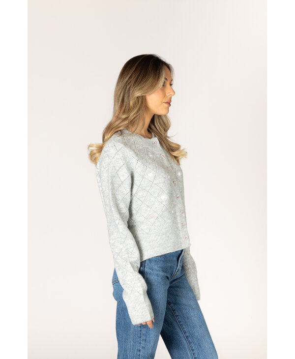 Lyla & Luxe Lacey Heart Cardigan