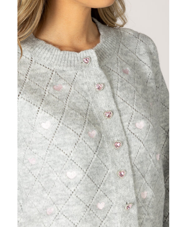 Lyla & Luxe Lacey Heart Cardigan