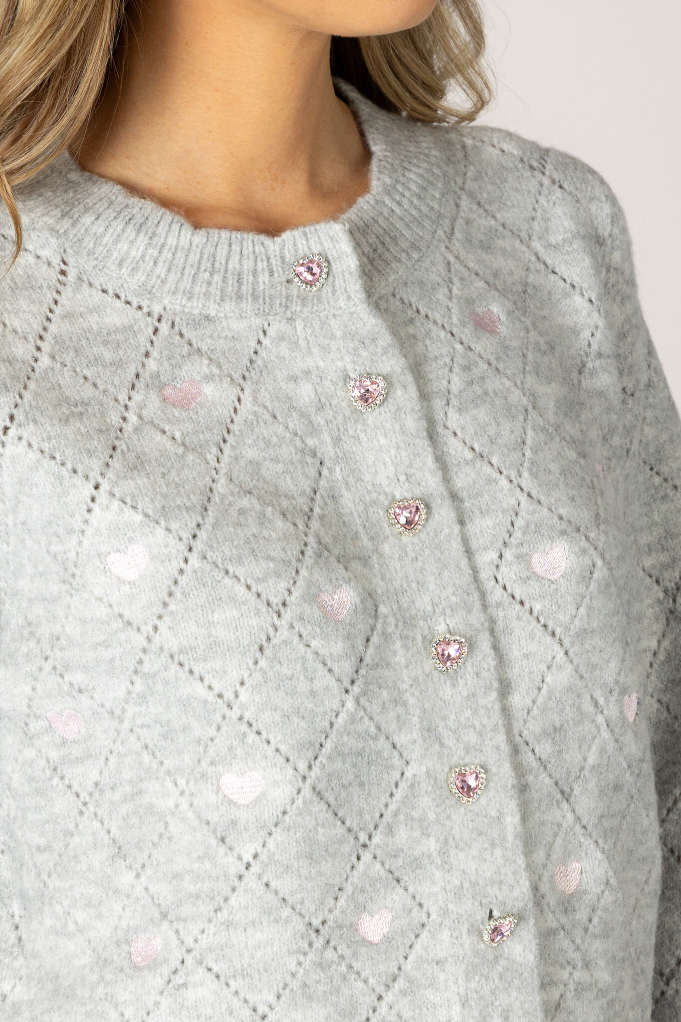 Lyla & Luxe Lacey Heart Cardigan