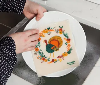 Autumn Plenty Thanksgiving Swedish Dishcloth