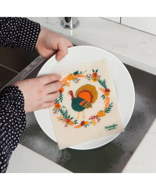 Danica Autumn Plenty Thanksgiving Swedish Dishcloth