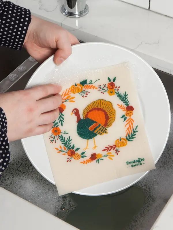 Danica Autumn Plenty Thanksgiving Swedish Dishcloth