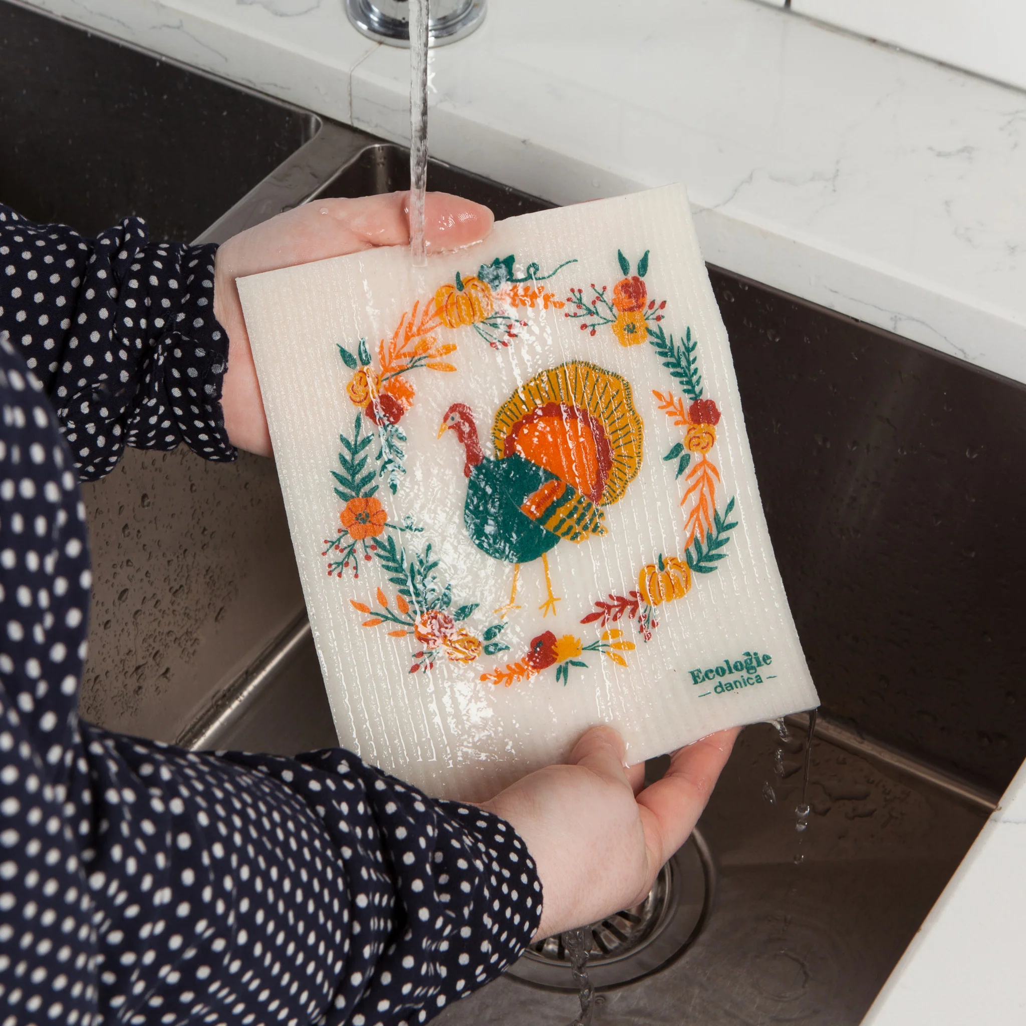 Danica Autumn Plenty Thanksgiving Swedish Dishcloth