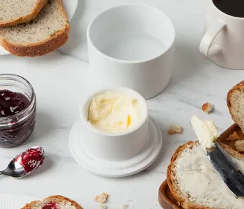 Matte Natural Butter Crock