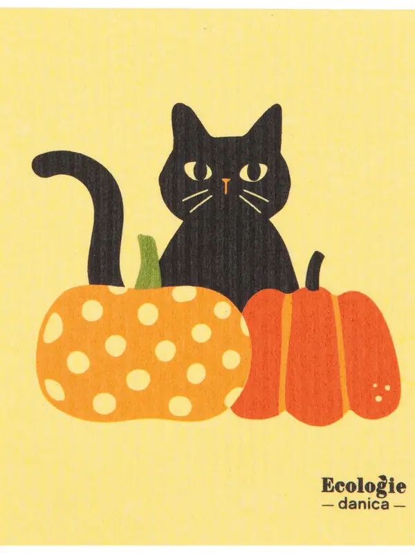 Danica Hallows' Eve Halloween Swedish Dishcloth