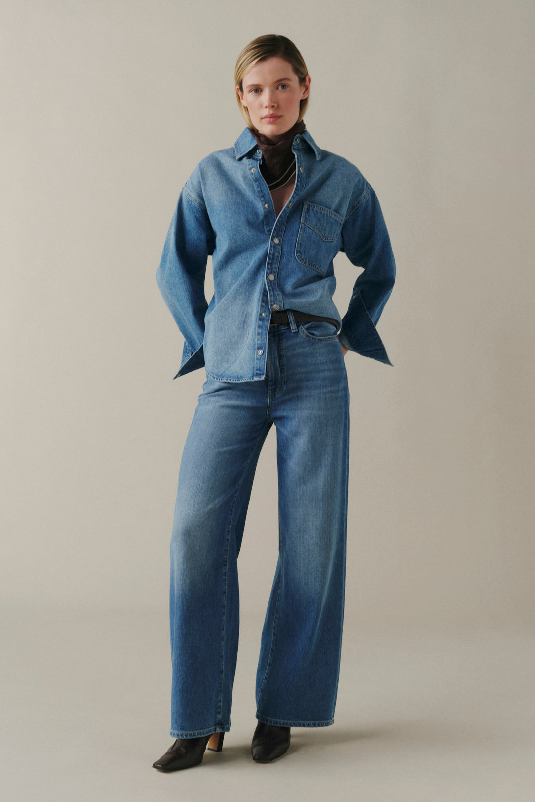 Warp + Weft NCE - Wide Leg Jeans, Blue Mist