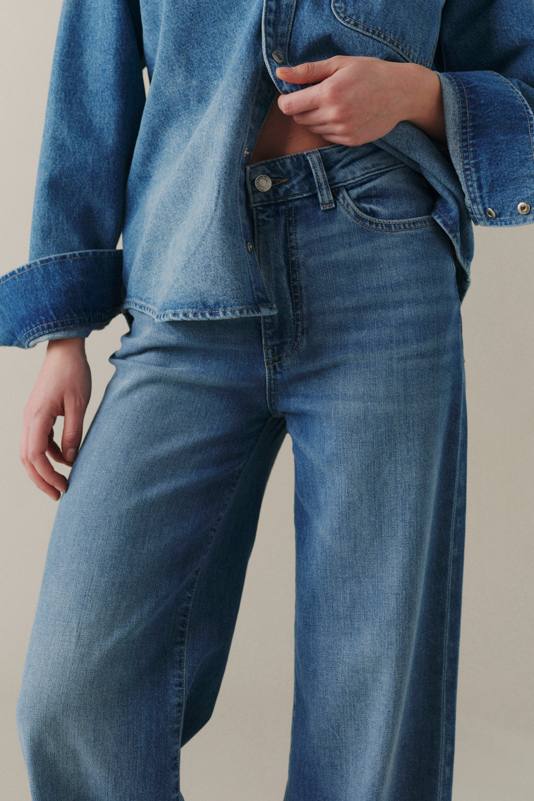 Warp + Weft NCE - Wide Leg Jeans, Blue Mist