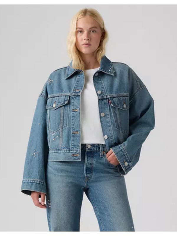Levi Strauss & Co. Loose Crop Trucker, Trip on Drip