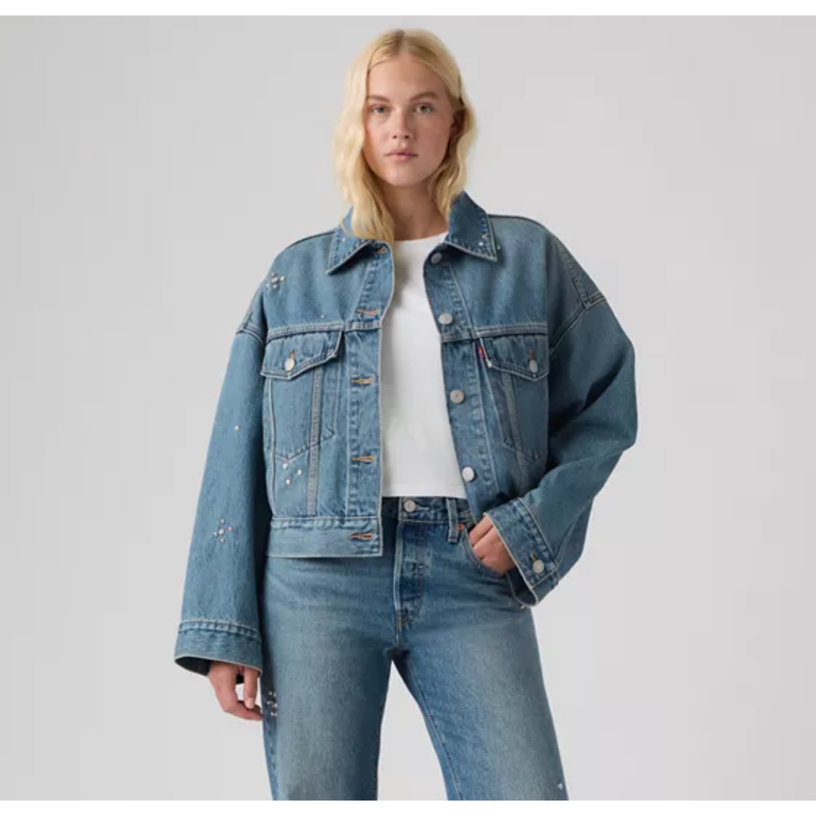 Levi Strauss & Co. Loose Crop Trucker, Trip on Drip