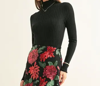 Brynlee Lace Sequin Skirt