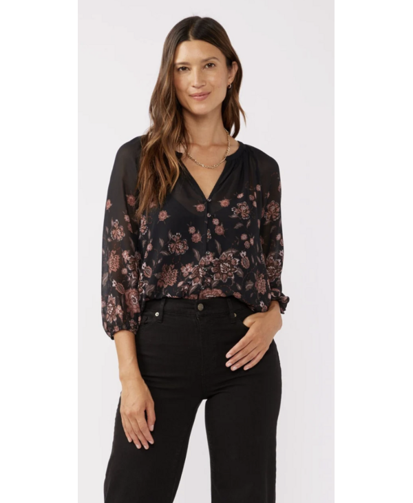 LOVESTITCH That Moment Floral Chiffon Blouse
