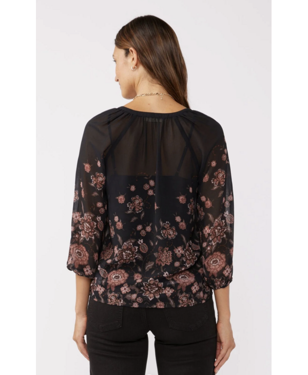 LOVESTITCH That Moment Floral Chiffon Blouse