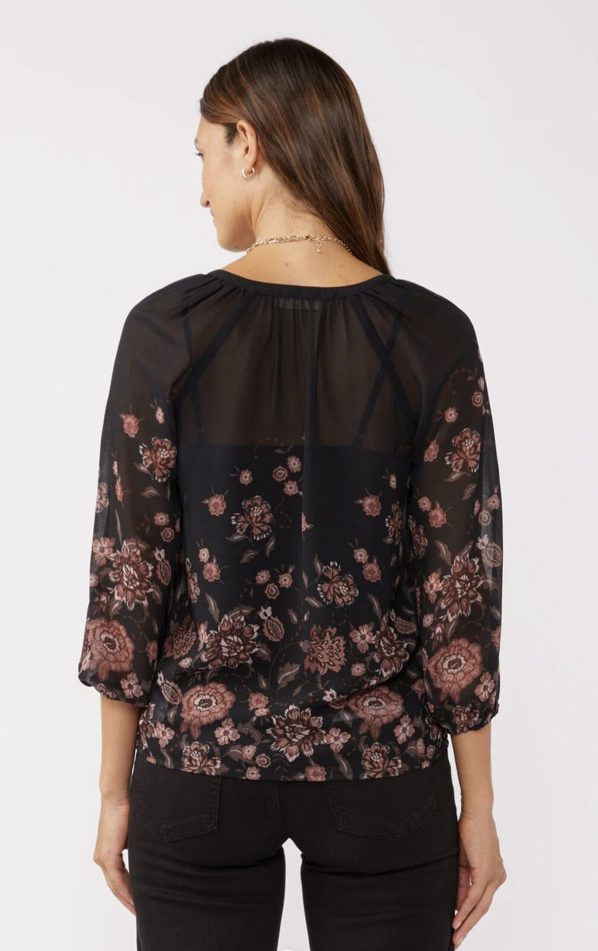 LOVESTITCH That Moment Floral Chiffon Blouse