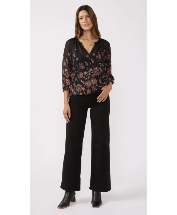 LOVESTITCH That Moment Floral Chiffon Blouse