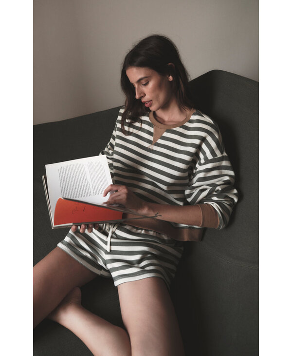 Z Supply Low Key Stripe Sweatshirt