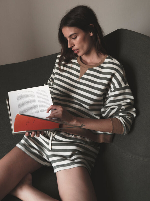 Z Supply Low Key Stripe Sweatshirt
