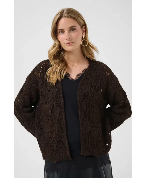 Cream CRNiso Knit Cardigan