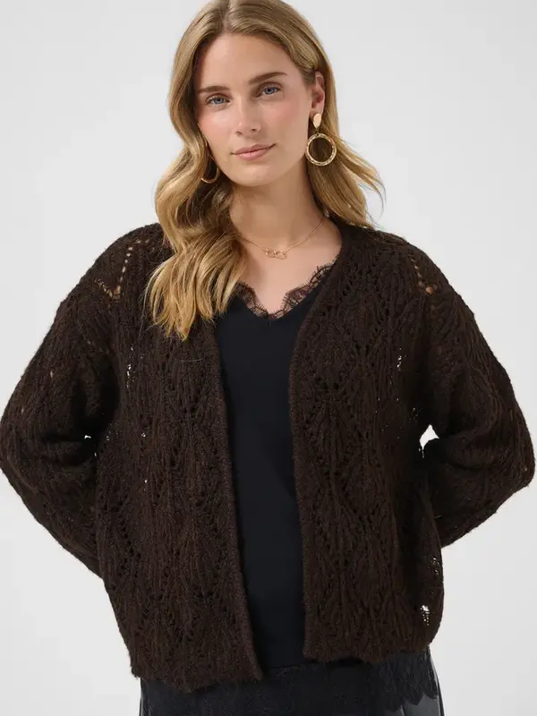 Cream CRNiso Knit Cardigan