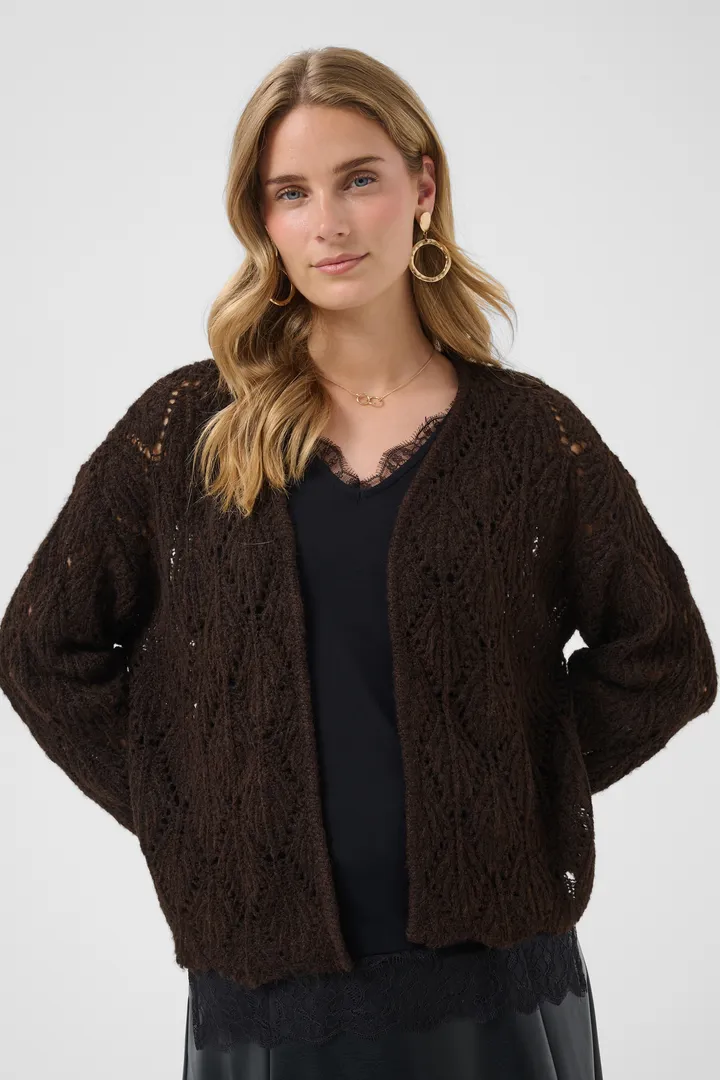 Cream CRNiso Knit Cardigan