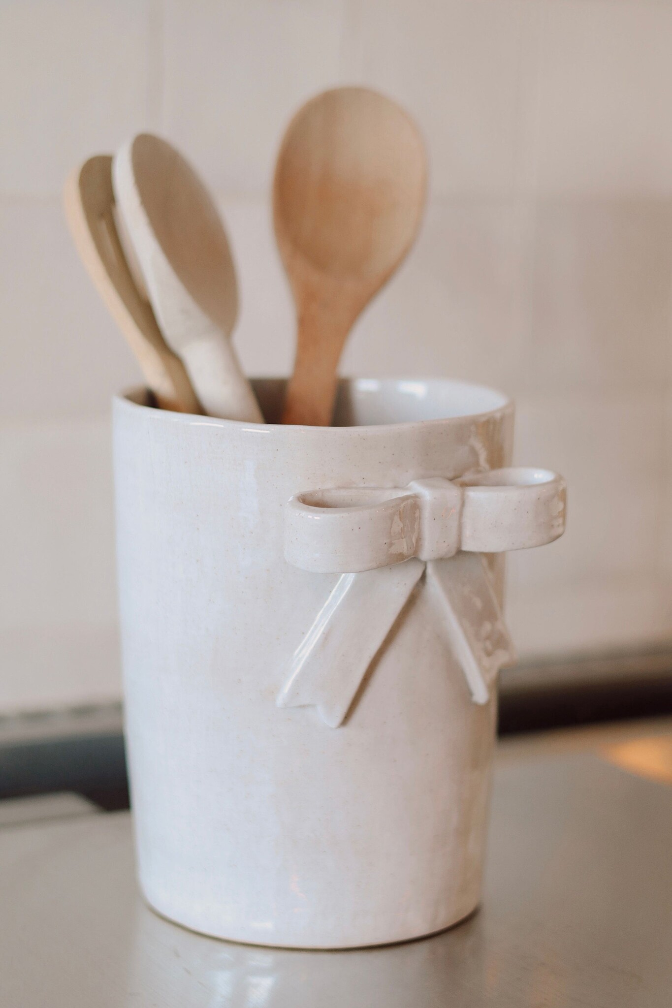 Indaba Trading Co. Stoneware Bow Crock