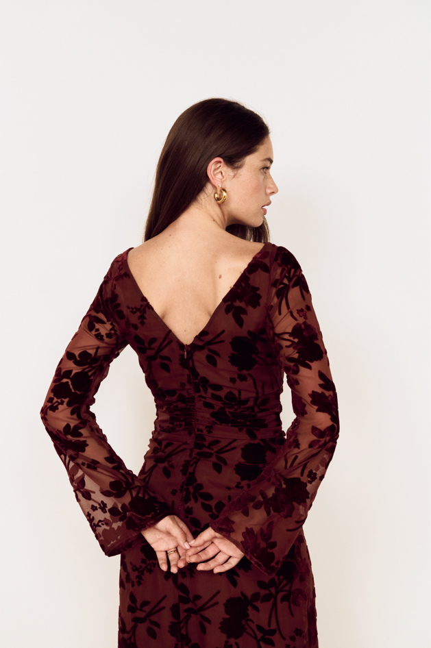 Mink Pink Anouk Velvet Midi Dress