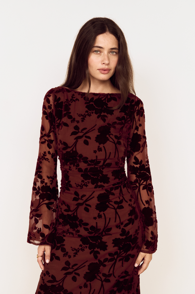 Mink Pink Anouk Velvet Midi Dress