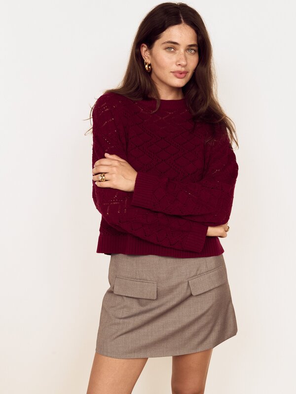 Mink Pink Sloane Pointelle Sweater