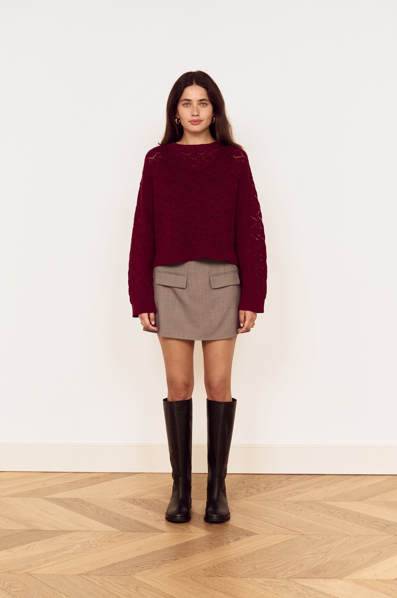 Mink Pink Sloane Pointelle Sweater