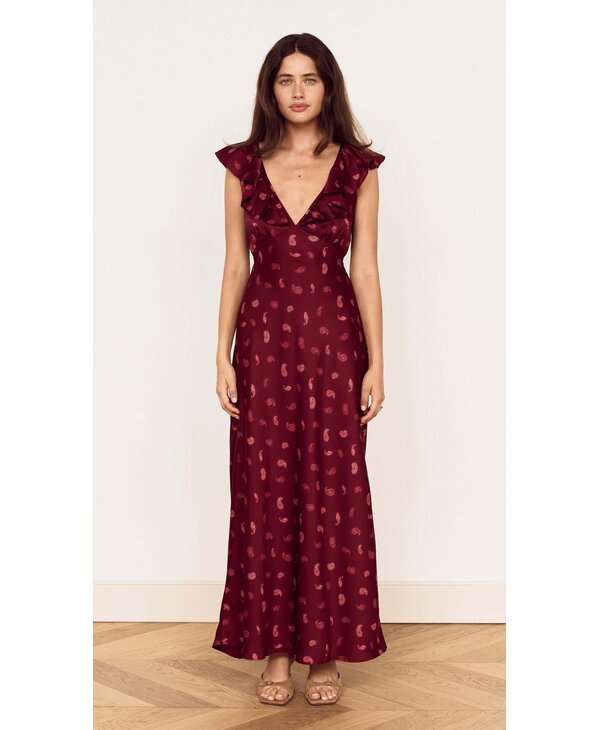 Mink Pink Aries Ruffled Midi Dress