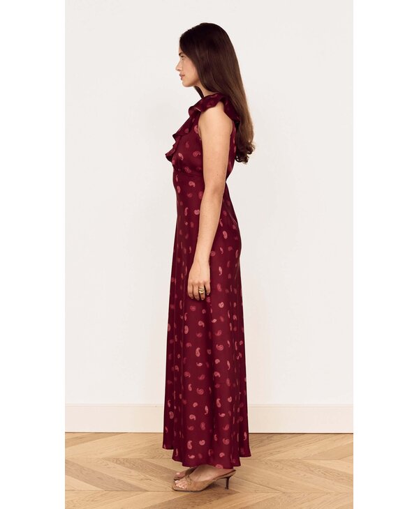 Mink Pink Aries Ruffled Midi Dress