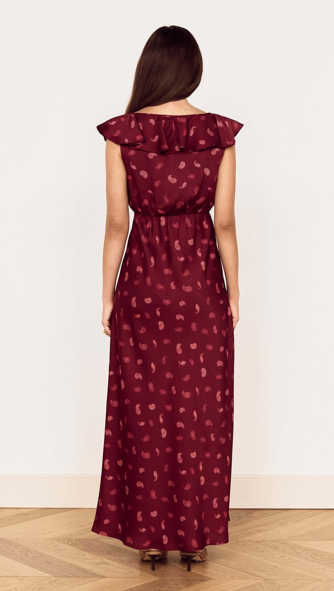 Mink Pink Aries Ruffled Midi Dress