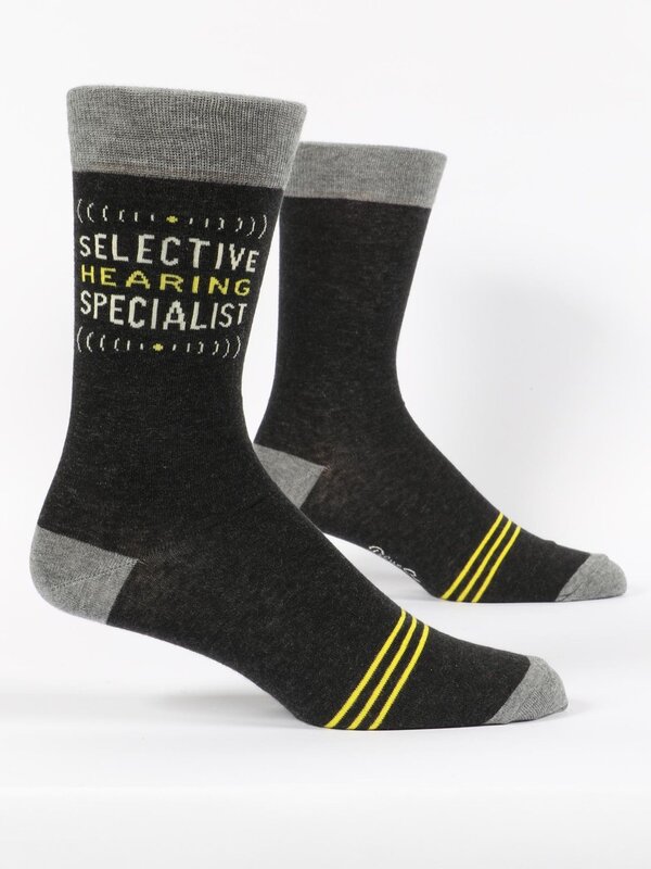 Blue Q Selective Hearing Men's Socks