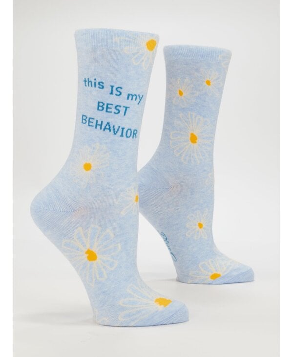 Blue Q My Best Behaviour Crew Socks
