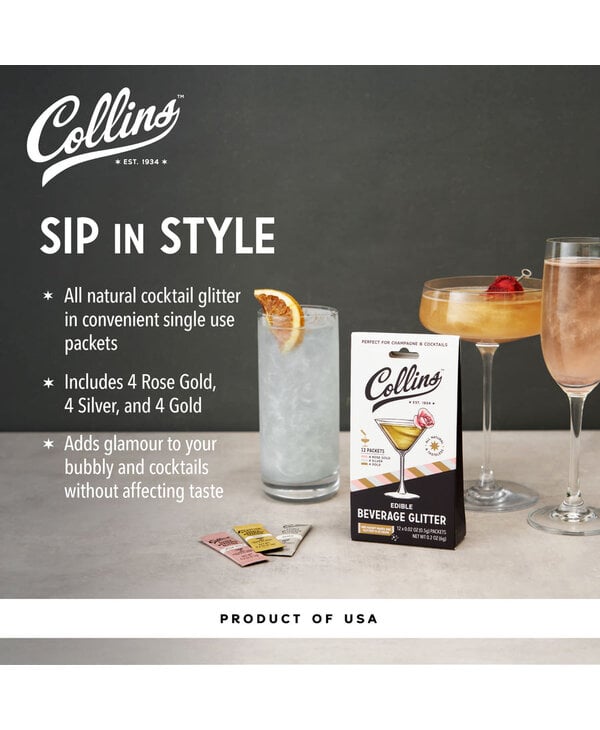 Collins Collins Cocktail Edible Glitter, 12pk